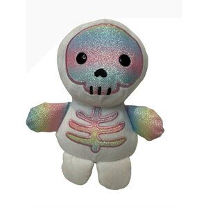 Halloween Rainbow Skeleton Plush 7" by Way to Celebrate White Pastel